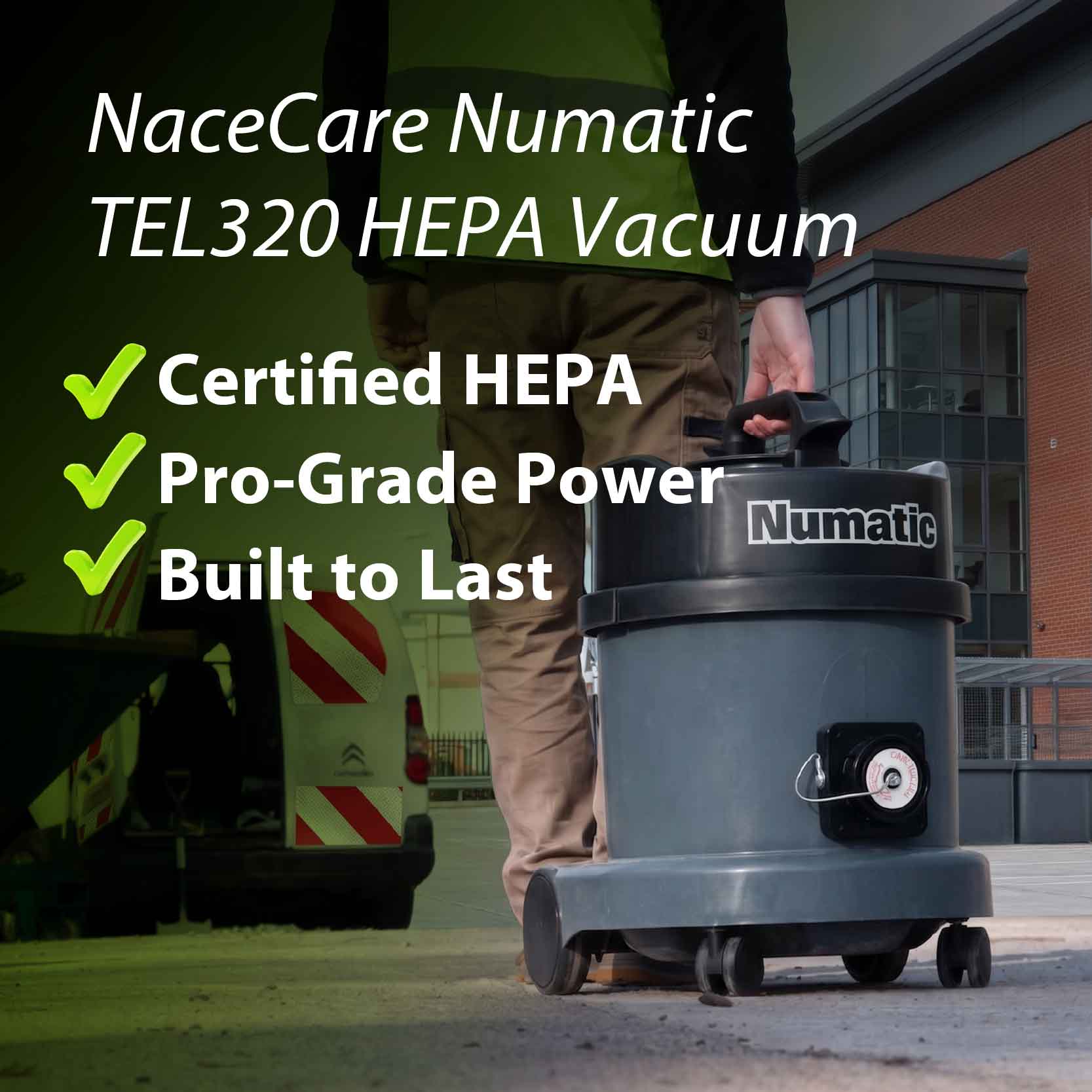 NaceCare Numatic TEL320 HEPA Vacuum